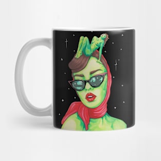 Retro Sci Fi Pin Up Mug